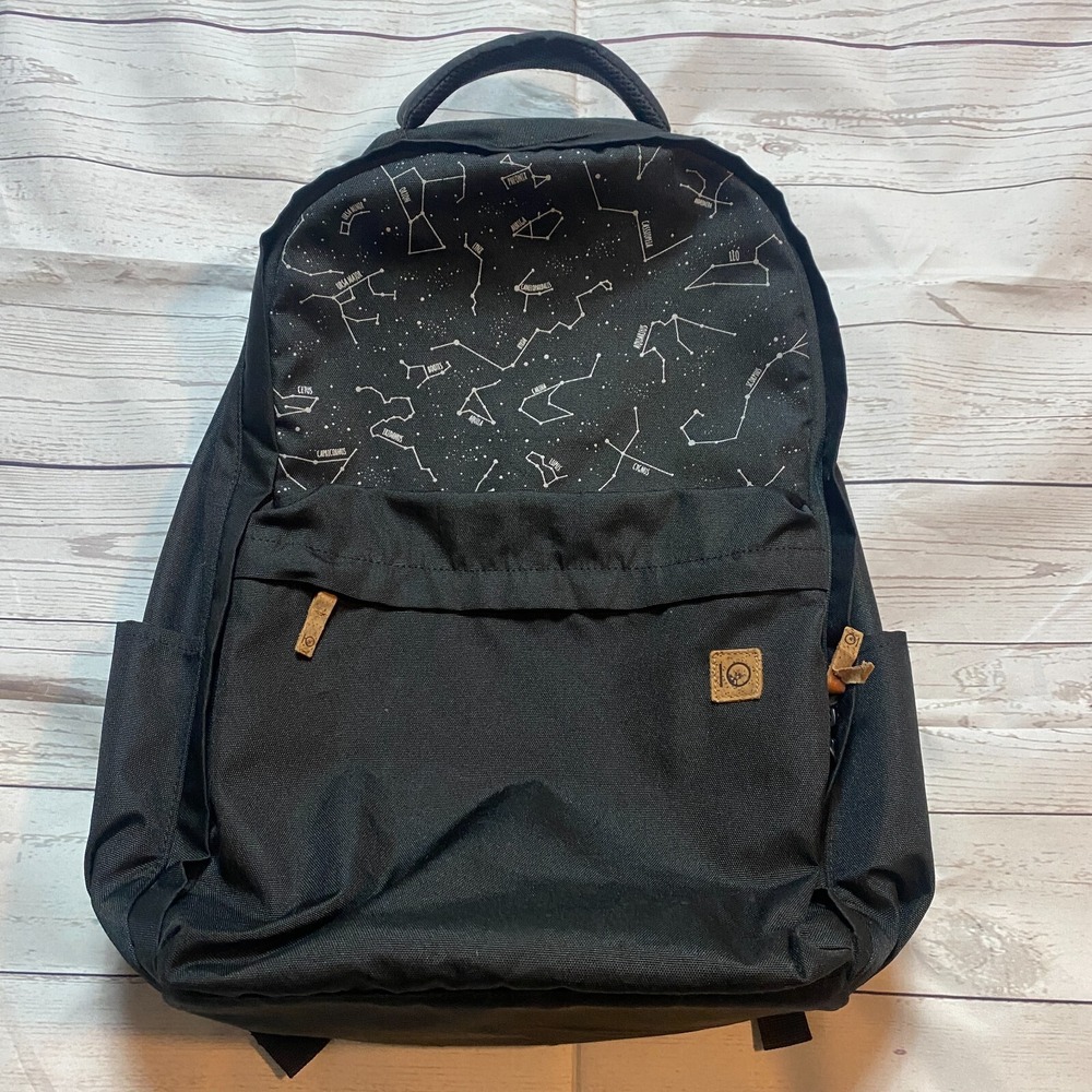 Constellation Astrology Backpack School Bag Black w/ Stephen Hawking Quote by 10